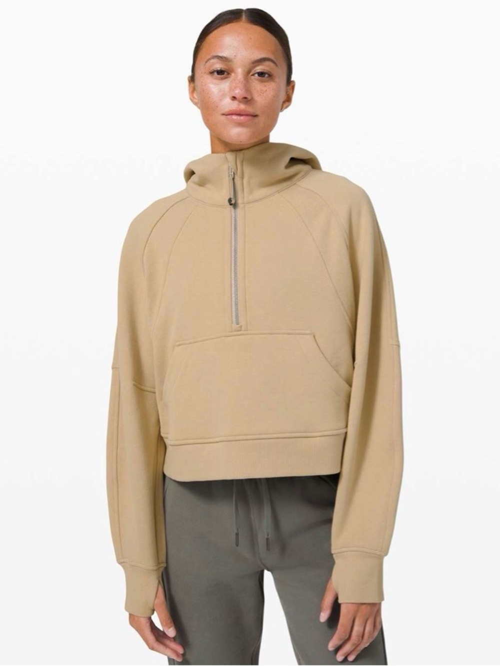 Lululemon Scuba Oversized Half Zip Hoodie in Trench